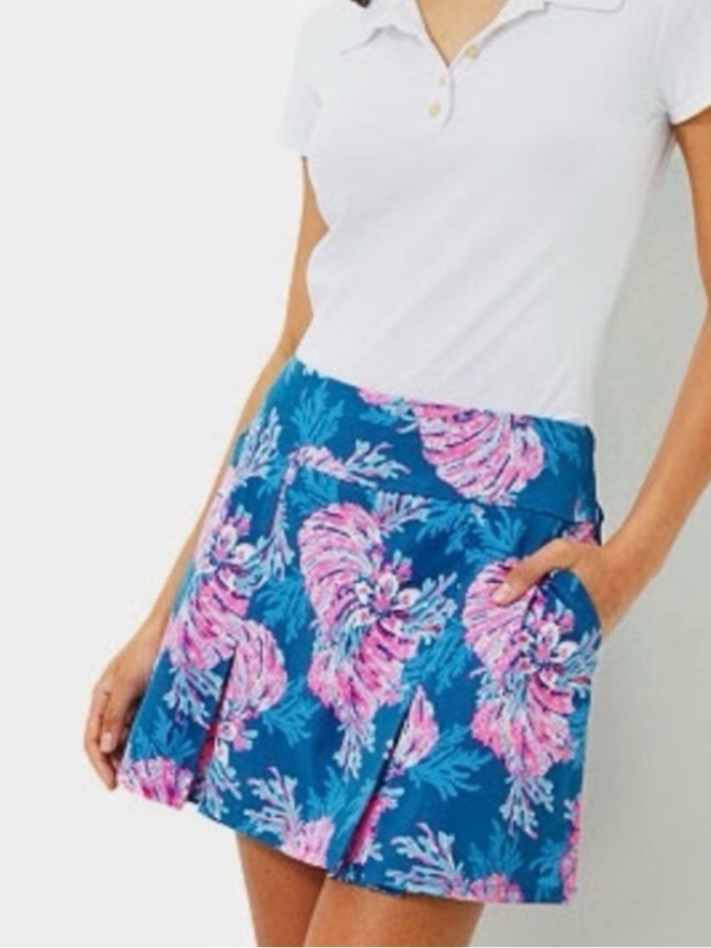 Lilly Pulitzer Luxletic Shasta Pleated Skort UPF 50+ Size 10